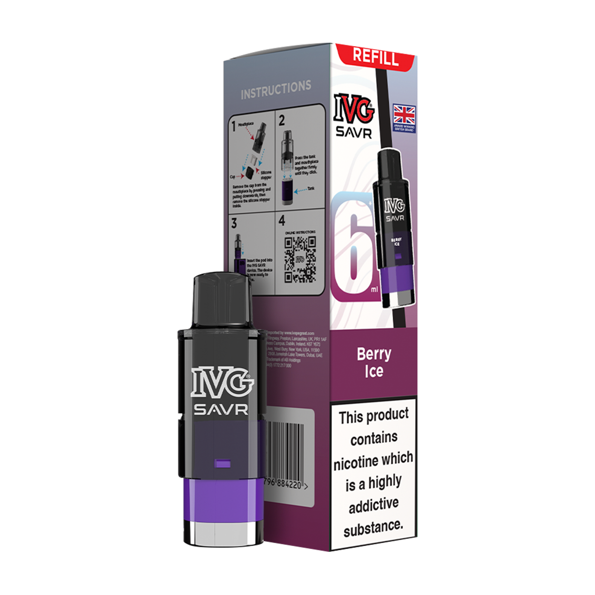 Berry Ice IVG SAVR Refill Pack | Isle of Vapes