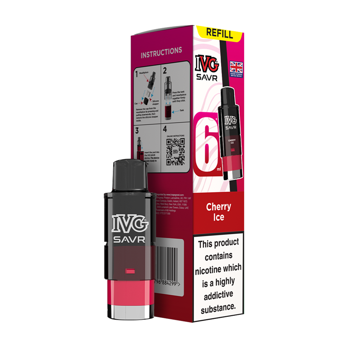 Cherry Ice IVG SAVR Refill Pack | Isle of Vapes
