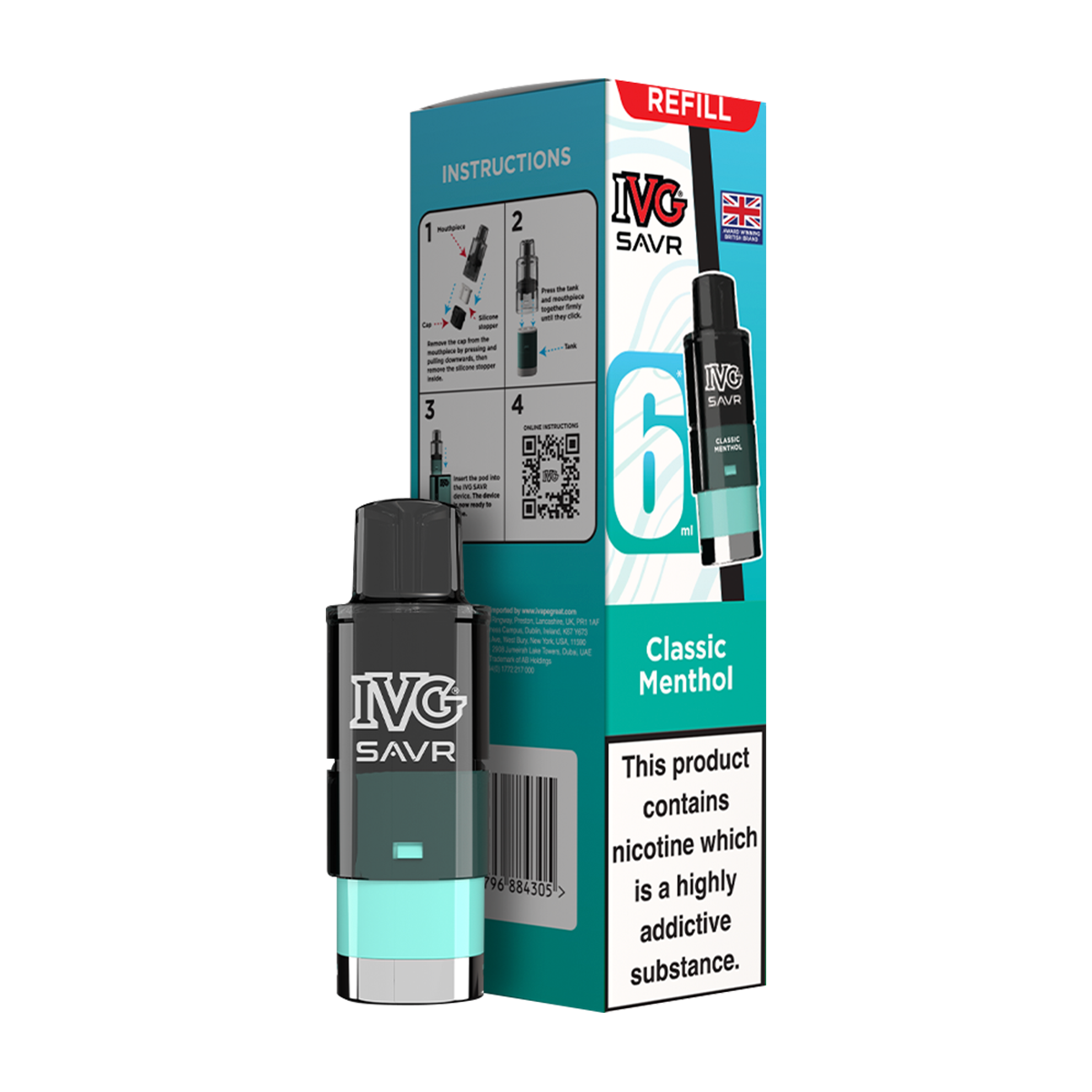 Classic Menthol IVG SAVR Refill Pack