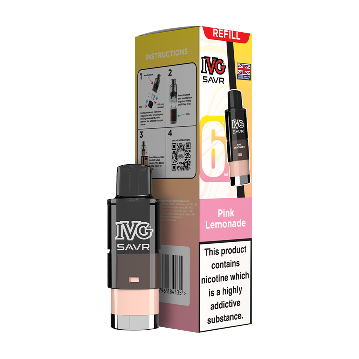 Pink Lemonade IVG SAVR Refill Pack | Isle of Vapes