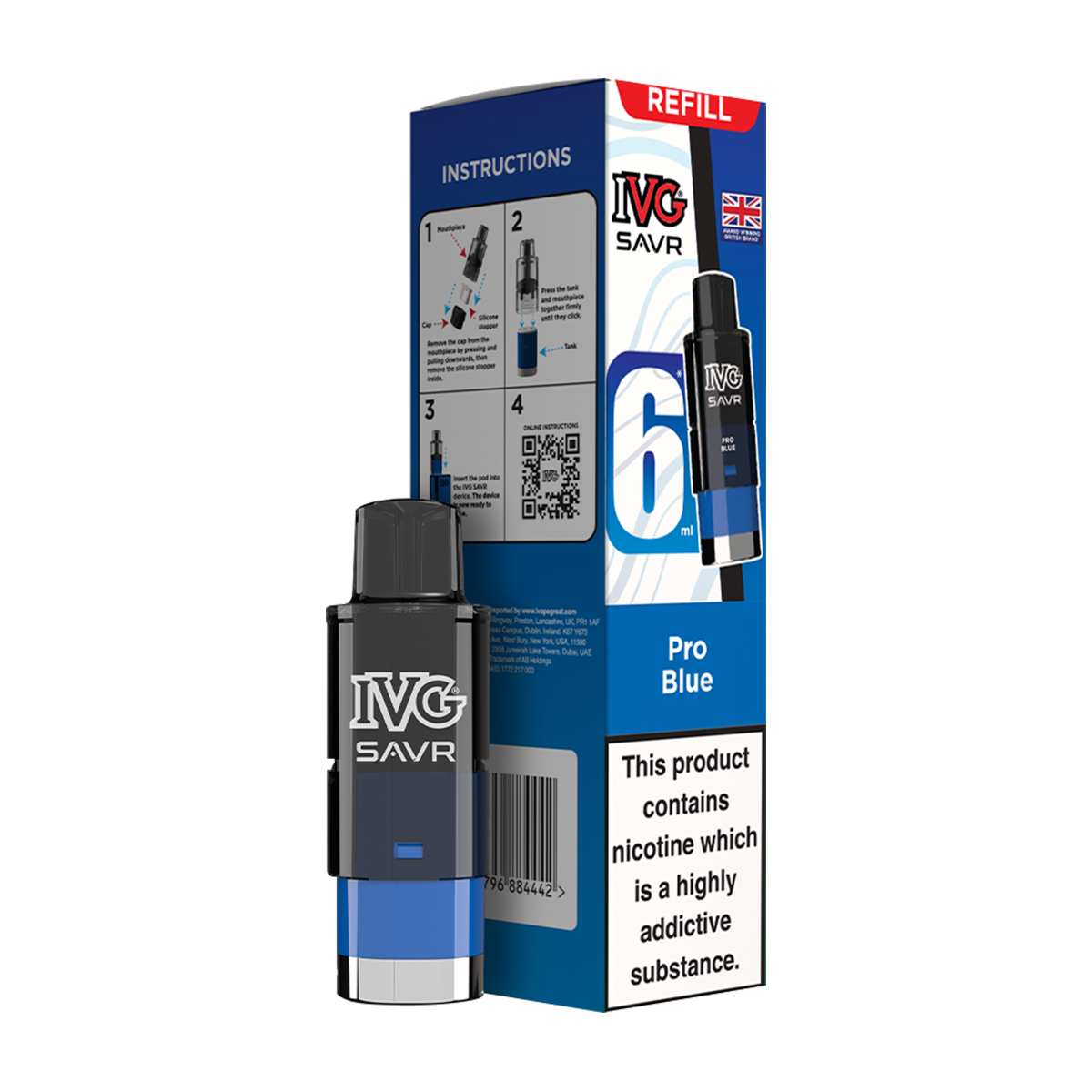 Pro Blue IVG SAVR Refill Pack | Isle of Vapes