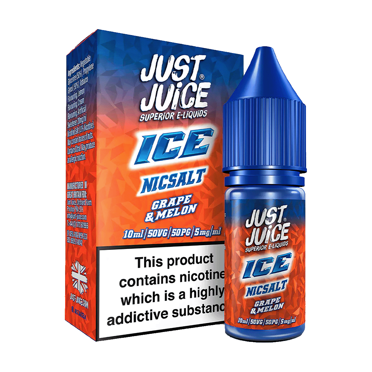 Grape & Melon Ice Nic Salt by Just Juice | Isle of Vapes