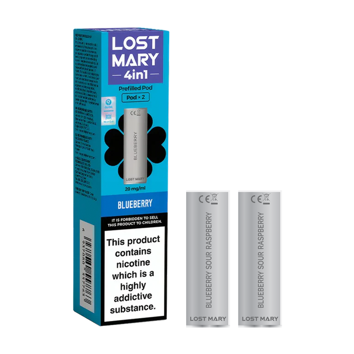 Blueberry Lost Mary 4in1 Pods | Isle of Vapes
