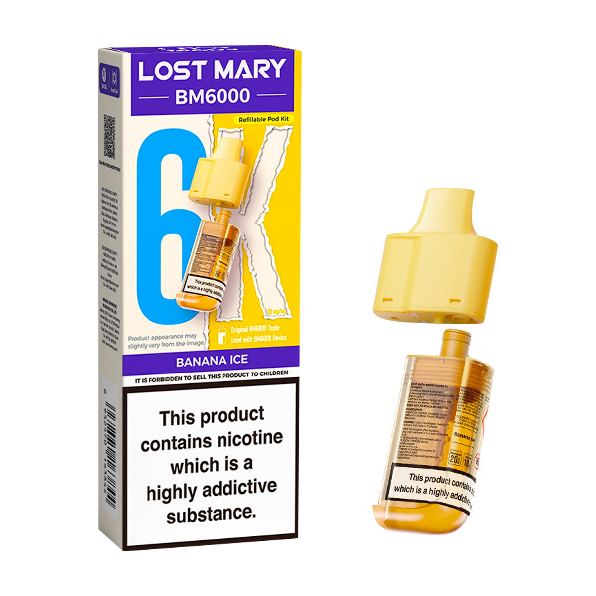 Banana Ice Lost Mary BM6000 Refill Pack