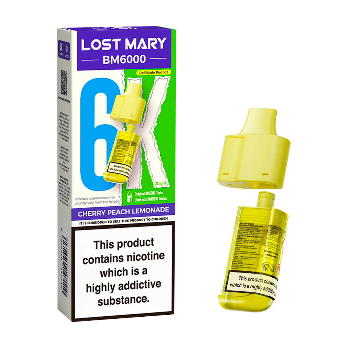 Cherry Peach Lemonade Lost Mary BM6000 Refill Pack