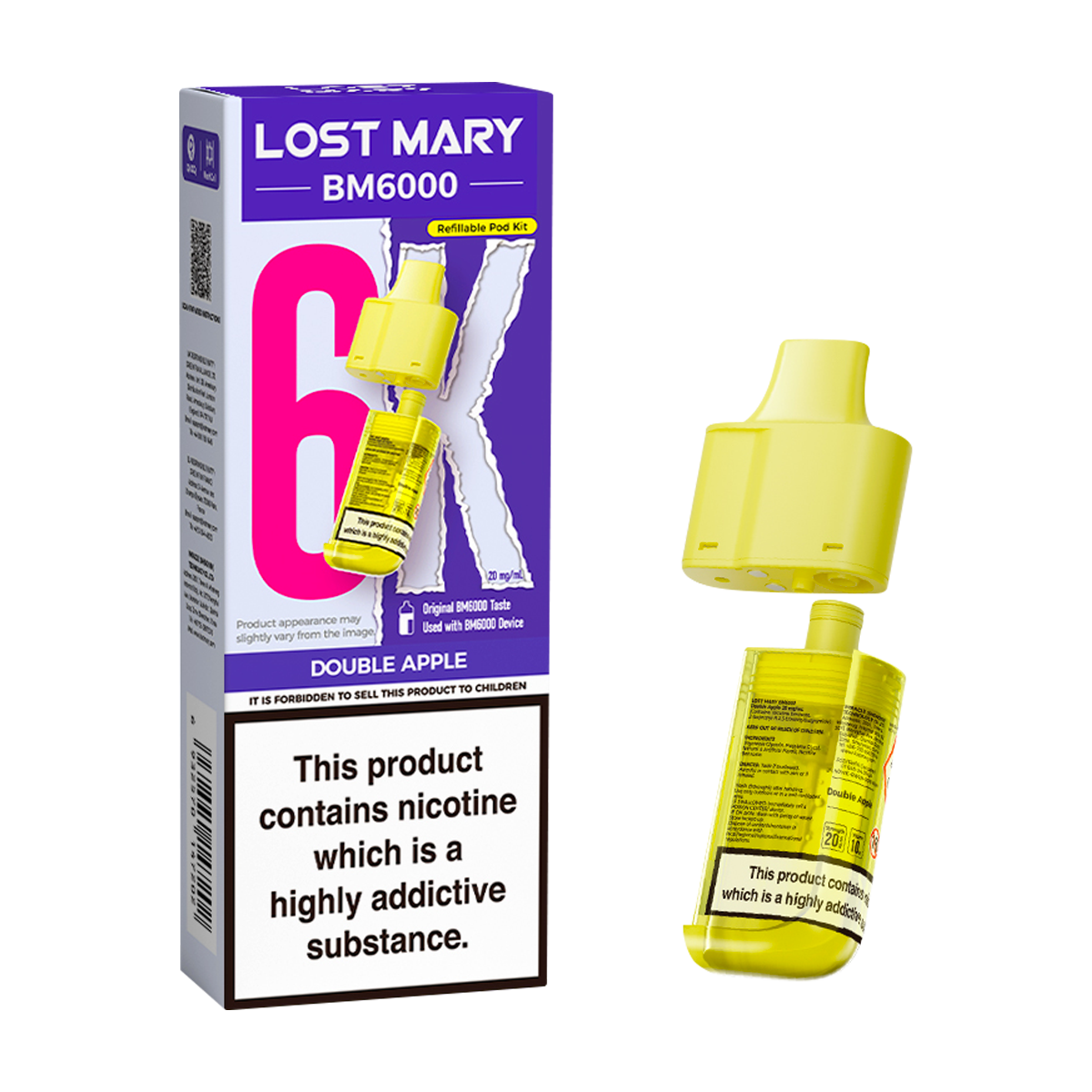 Double Apple Lost Mary BM6000 Refill Pack