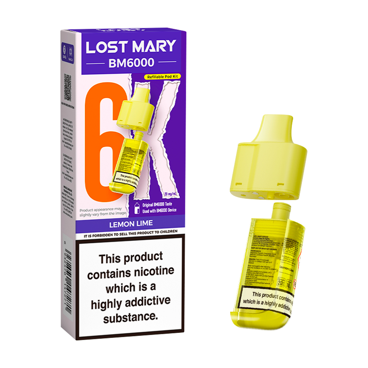 Lemon Lime Lost Mary BM6000 Refill Pack