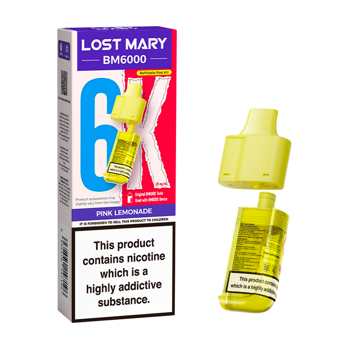 Pink Lemonade Lost Mary BM6000 Refill Pack