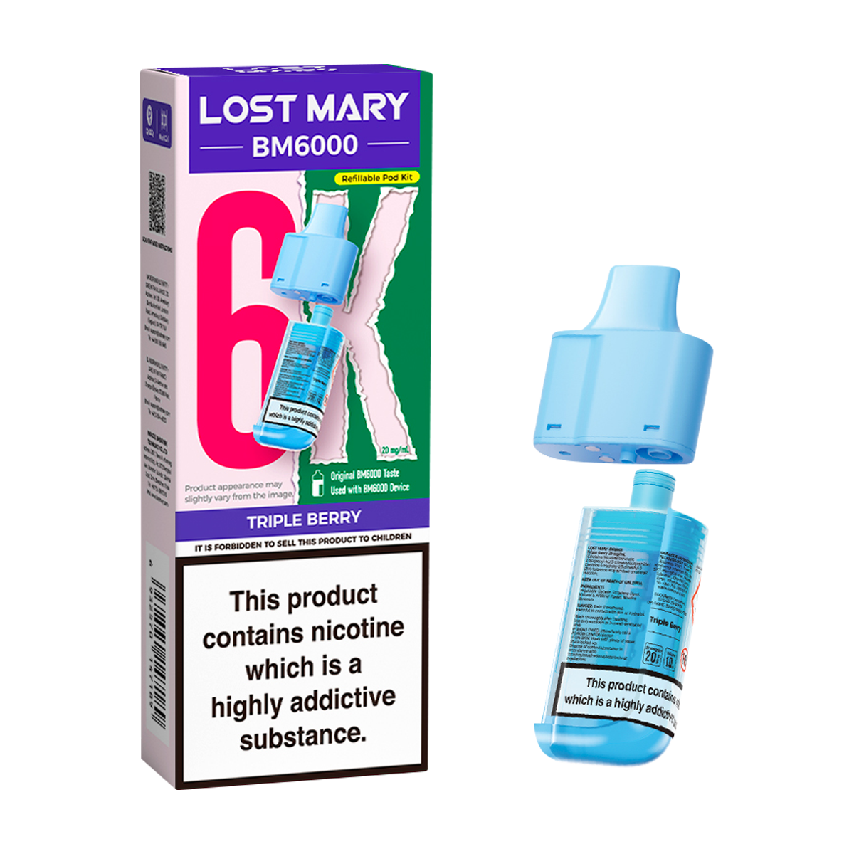 Triple Berry Lost Mary BM6000 Refill Pack