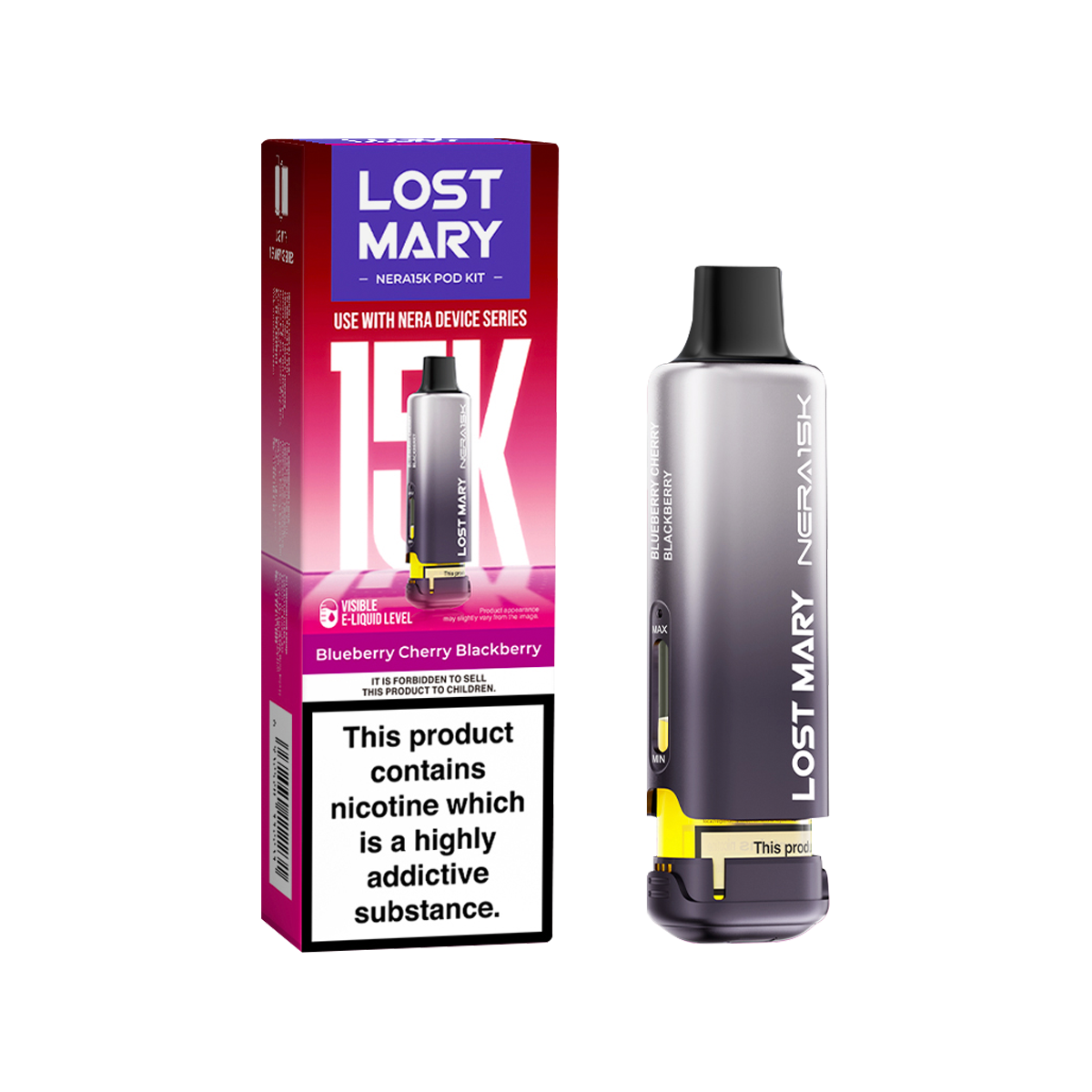 Blueberry Cherry Blackberry Lost Mary NERA15K Refill Pack