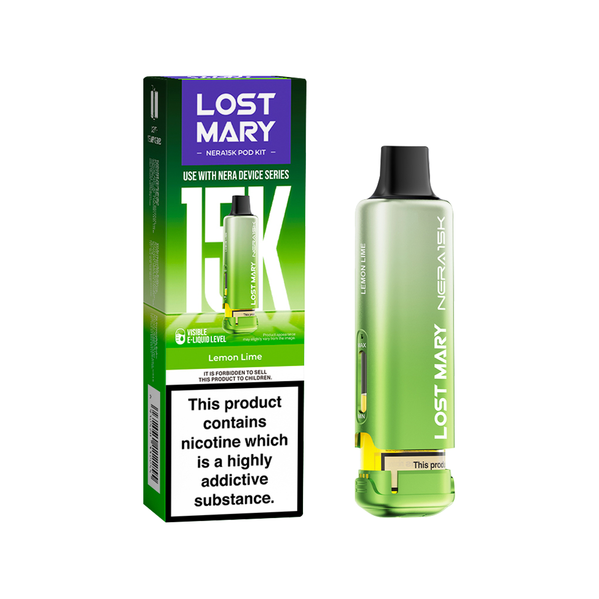 Lemon Lime Lost Mary NERA15K Refill Pack