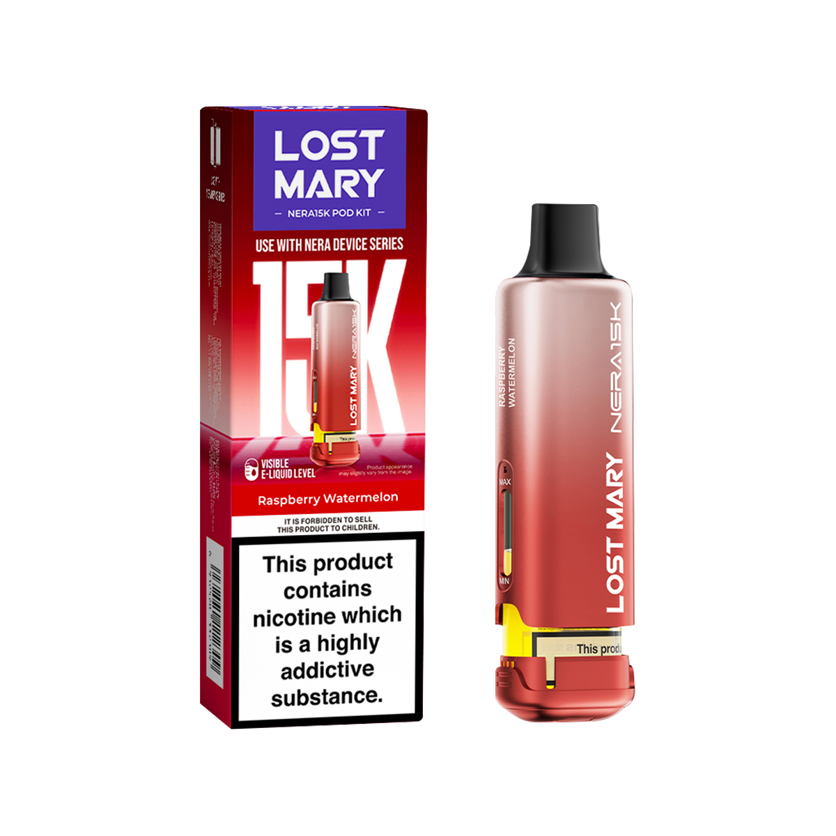 Raspberry Watermelon Lost Mary NERA15K Refill Pack