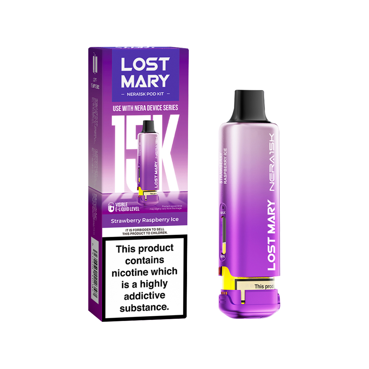 Strawberry Raspberry Ice Lost Mary NERA15K Refill Pack