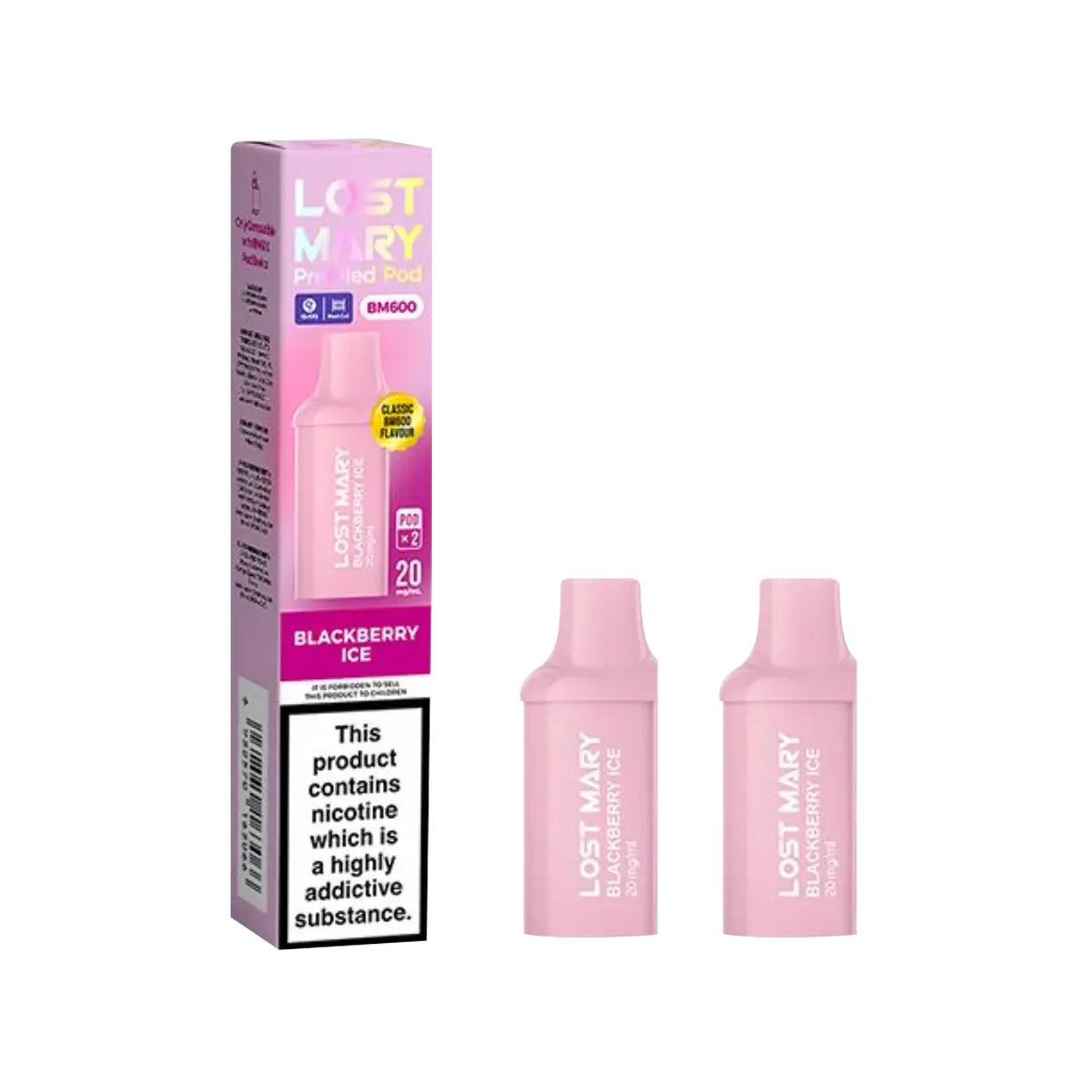 Blackberry Ice Lost Mary BM600 Pods | Isle of Vapes