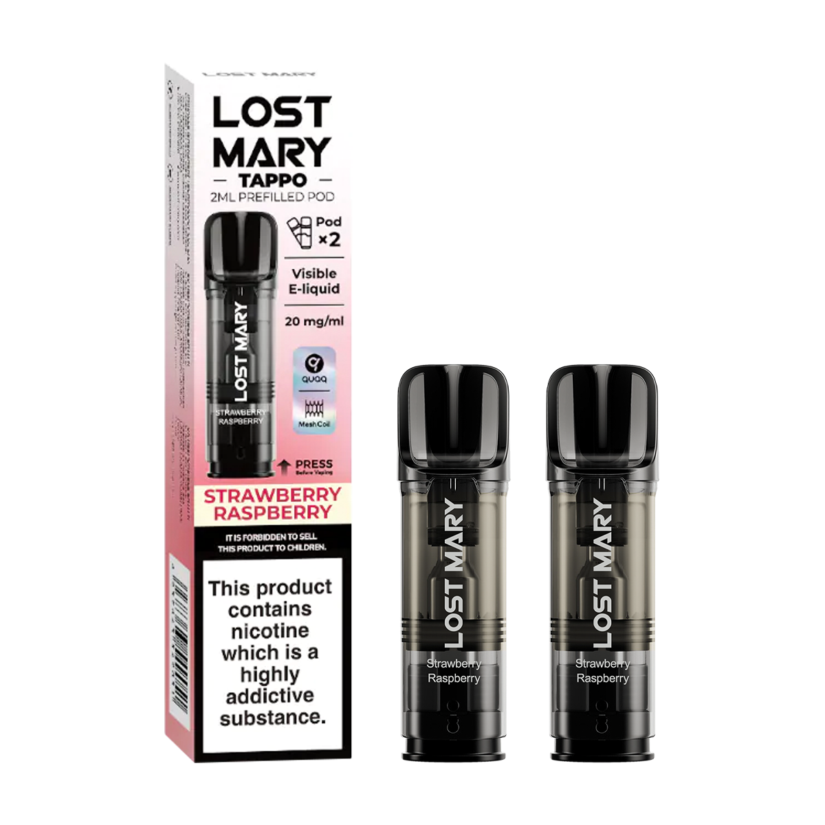 Strawberry Raspberry Lost Mary Tappo Pods