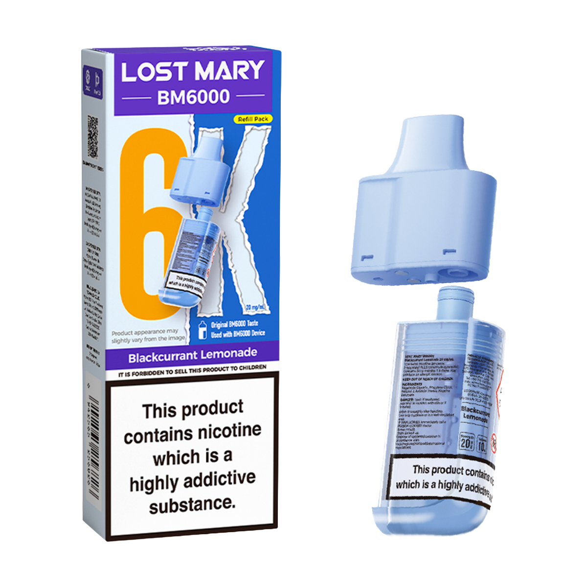 Blackcurrant Lemonade Lost Mary BM6000 Refill Pack