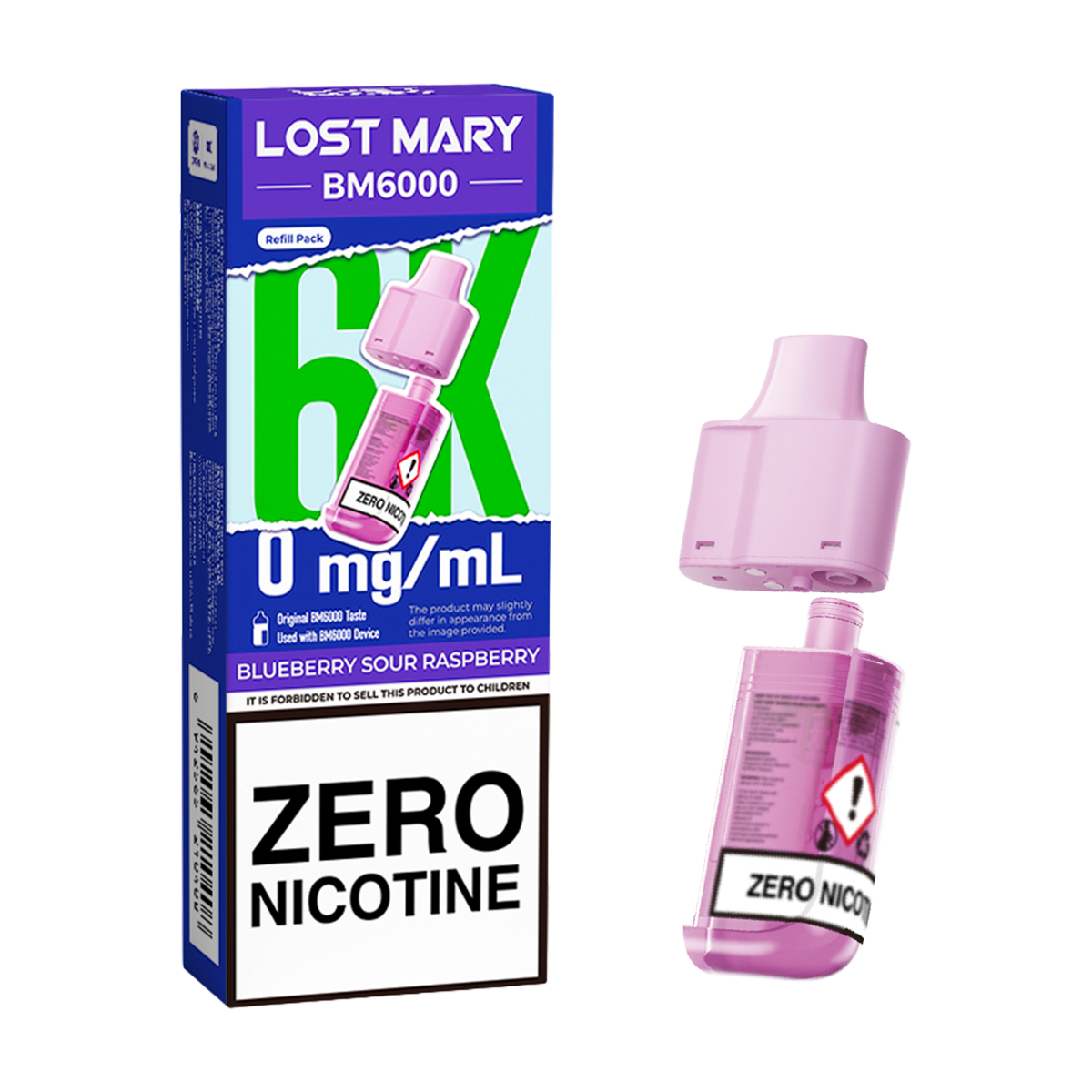Blueberry Sour Raspberry Lost Mary BM6000 Refill Pack