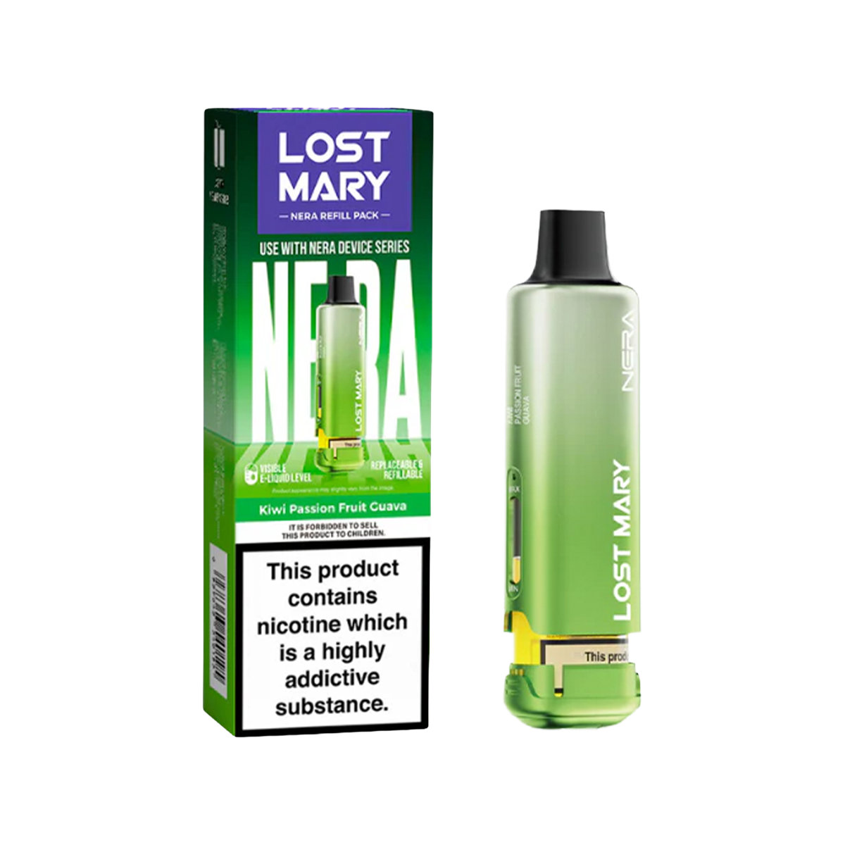 Kiwi Passion Fruit Guava Lost Mary NERA15K Refill Pack