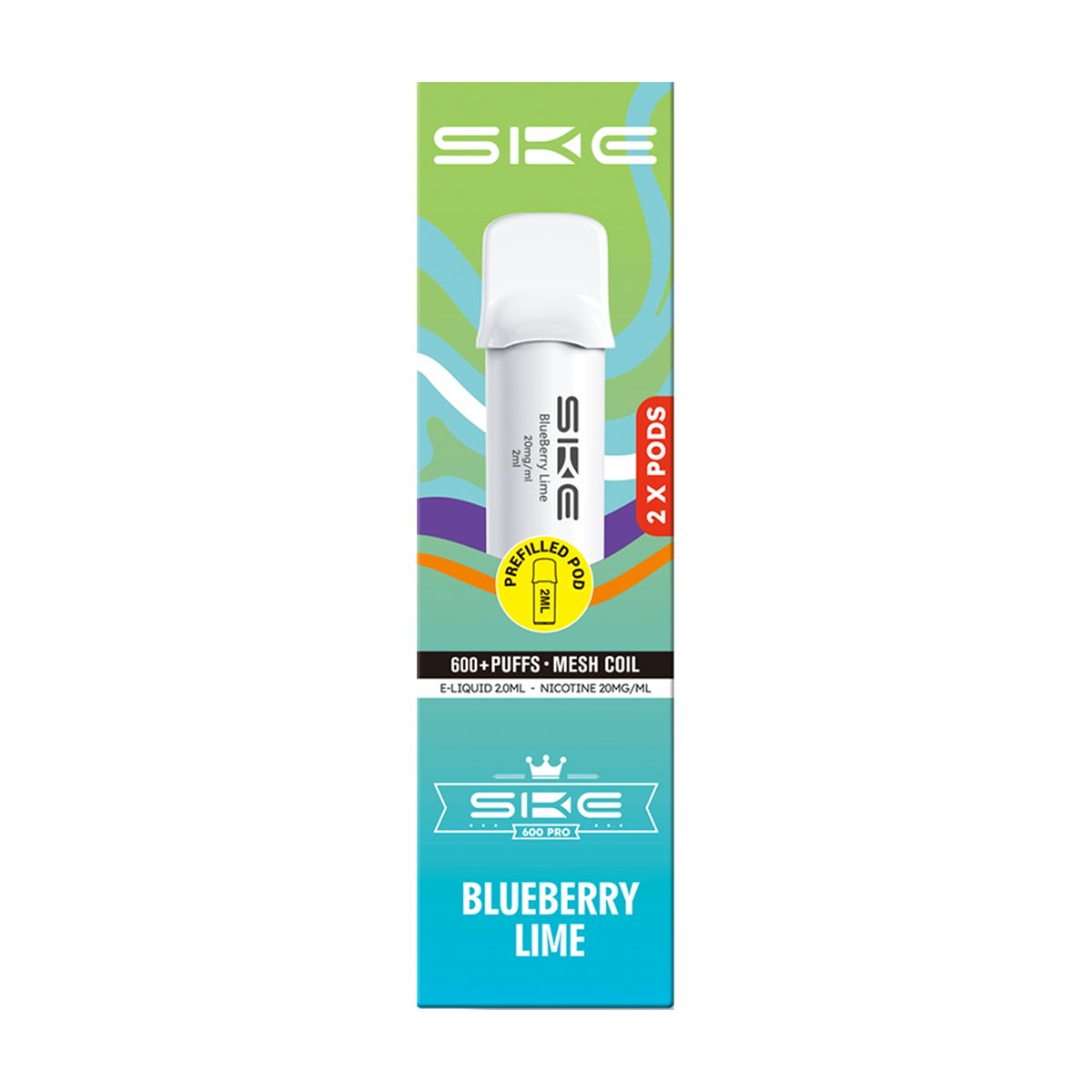 Blueberry Lime SKE 600 Pro Pods | Isle of Vapes