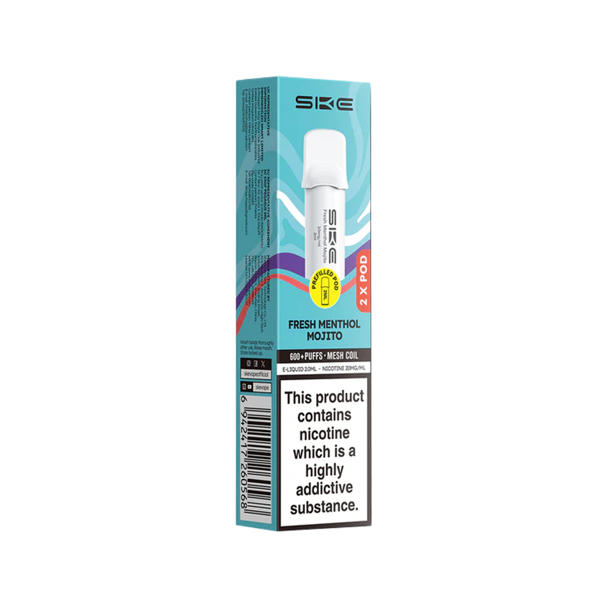 Fresh Menthol Mojito SKE 600 Pro Pods | Isle of Vapes