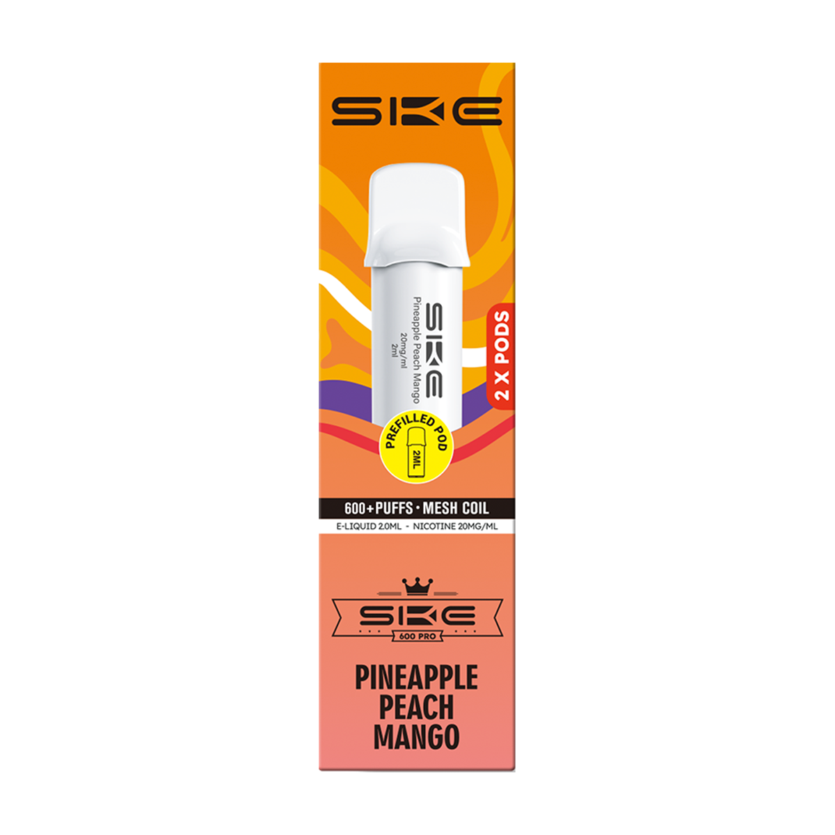 Pineapple Peach Mango SKE 600 Pro Pods | Isle of Vapes