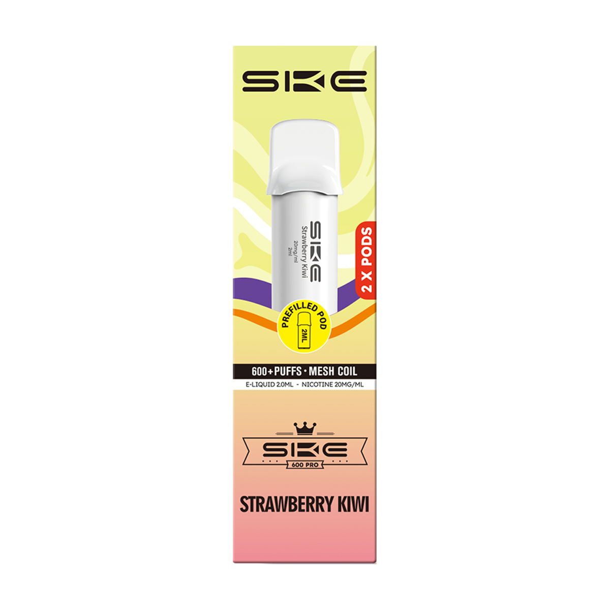 Strawberry Kiwi SKE 600 Pro Pods | Isle of Vapes