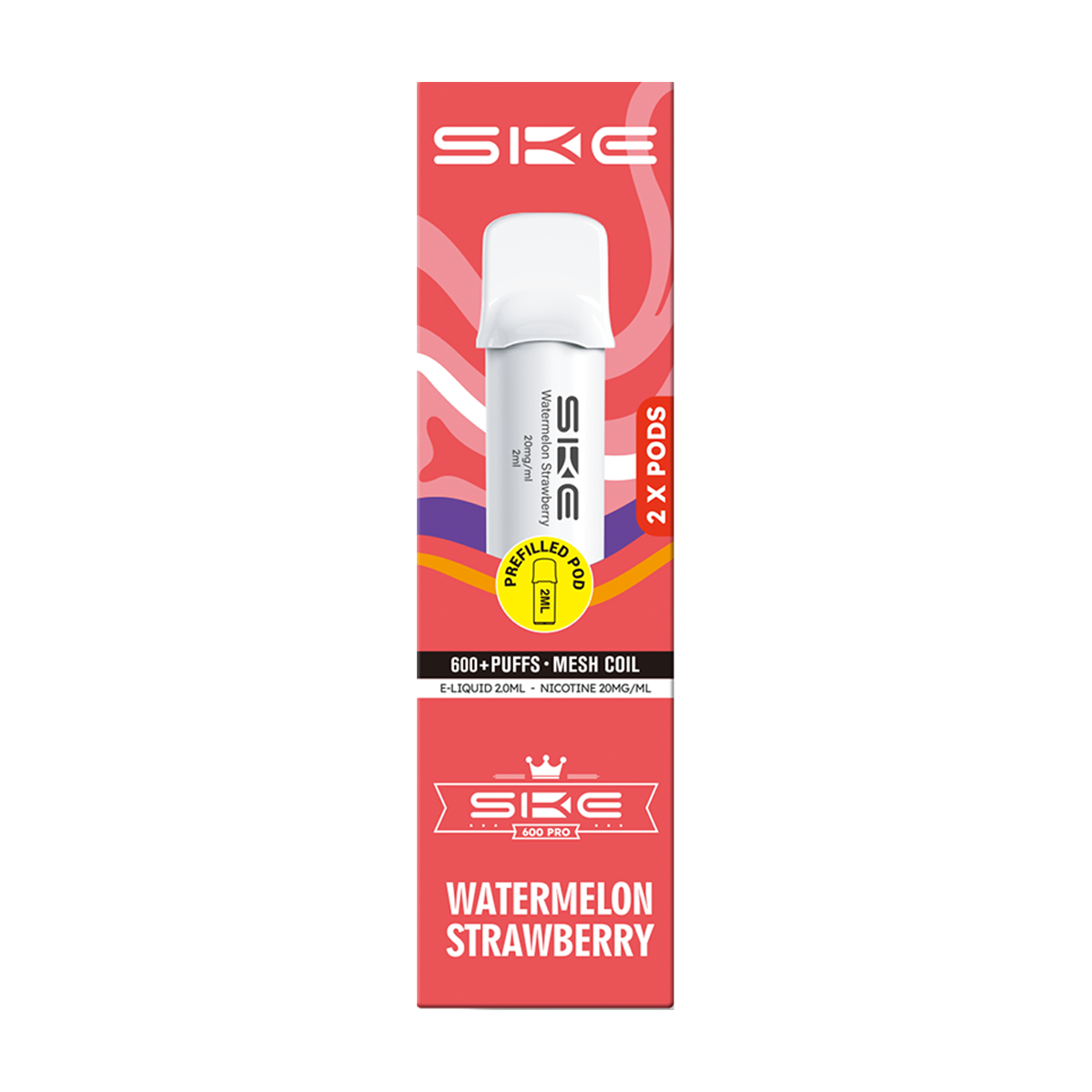 Watermelon Strawberry SKE 600 Pro Pods | Isle of Vapes