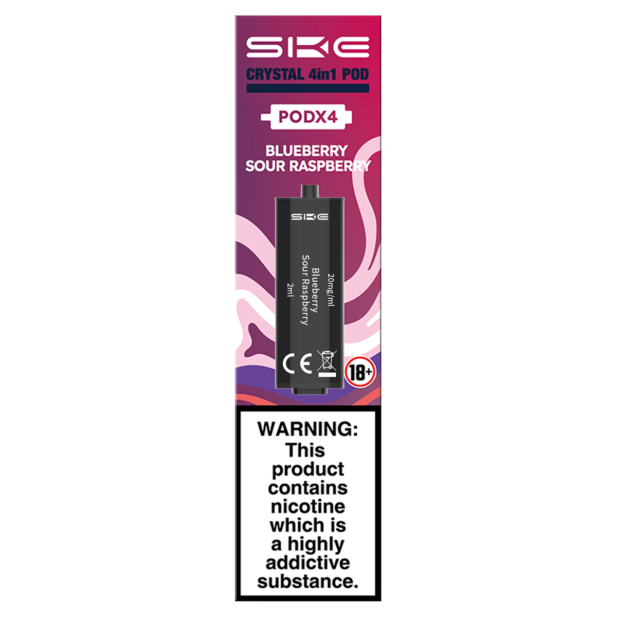 Blueberry Sour Raspberry SKE Crystal 4in1 Pods | Isle of Vapes