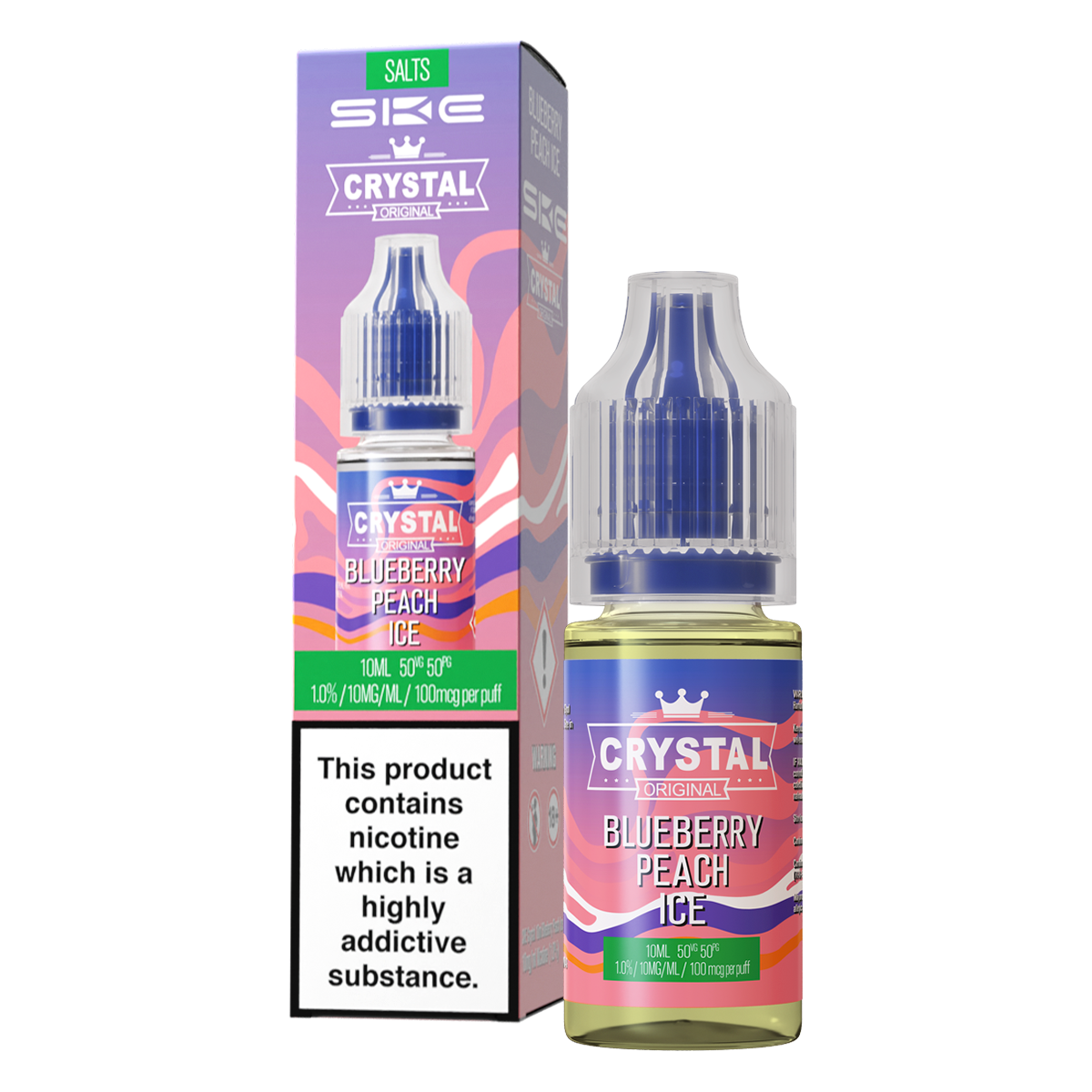 Blueberry Peach Ice Nic Salt by SKE Crystal 10ml | Isle of Vapes