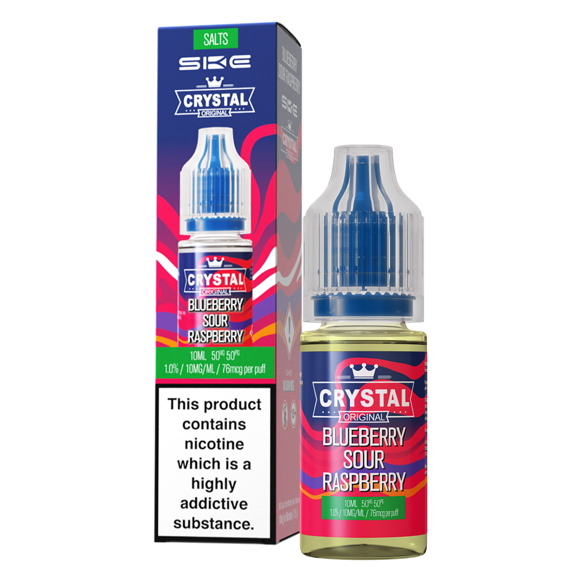 Blueberry Sour Raspberry Nic Salt by SKE Crystal 10ml | Isle of Vapes