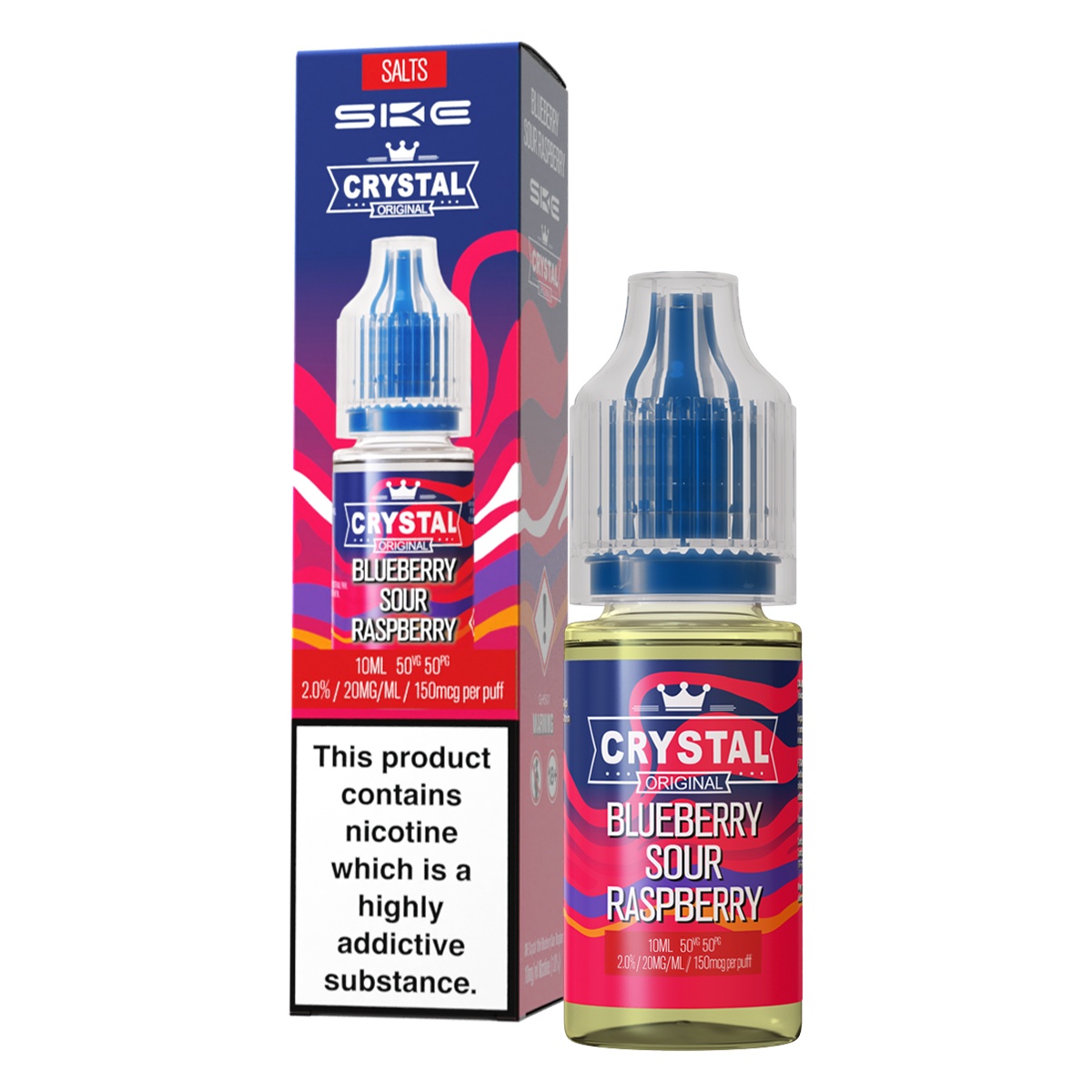 Blueberry Sour Raspberry Nic Salt by SKE Crystal 10ml | Isle of Vapes