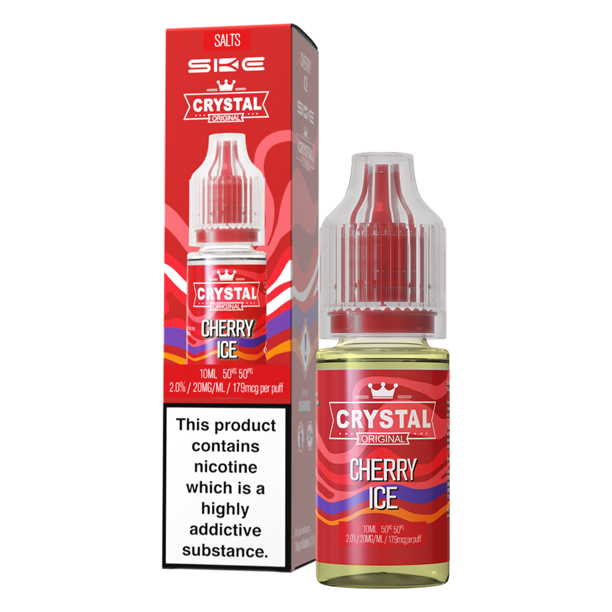 Cherry Ice Nic Salt by SKE Crystal 10ml | Isle of Vapes