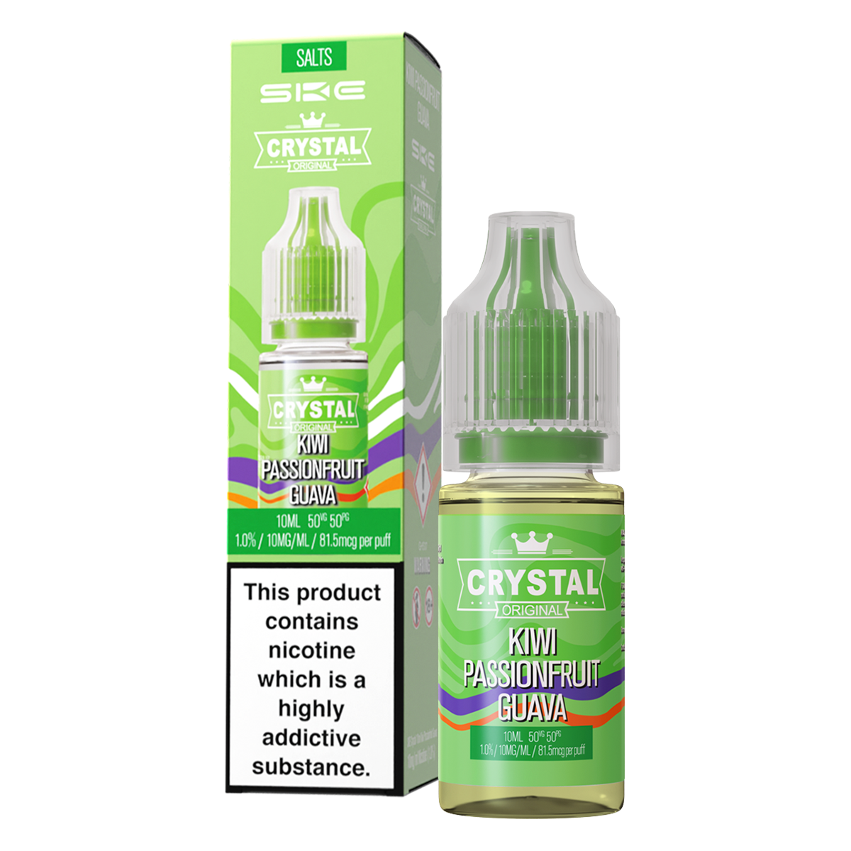 Kiwi Passionfruit Guava Nic Salt by SKE Crystal 10ml | Isle of Vapes