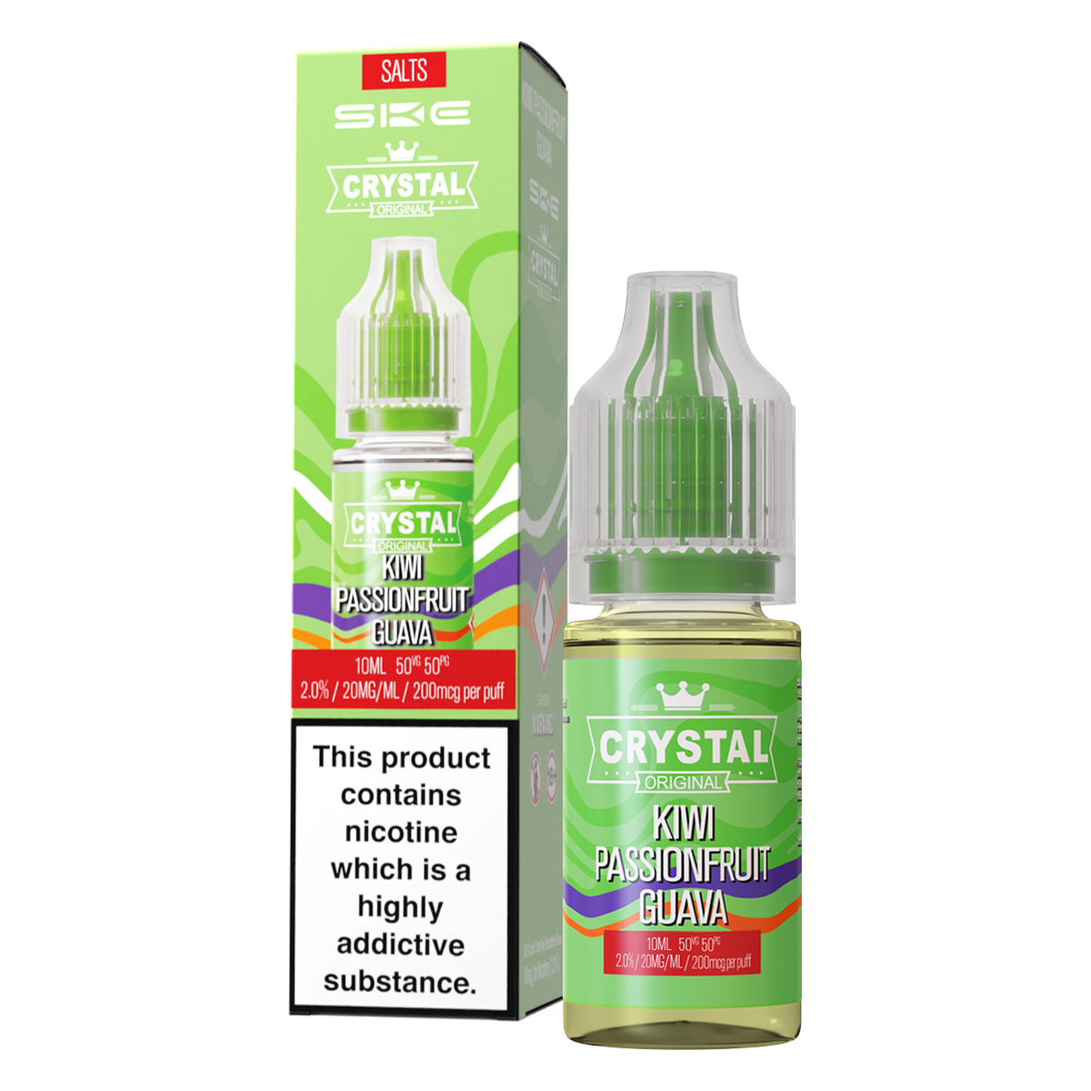 Kiwi Passionfruit Guava Nic Salt by SKE Crystal 10ml | Isle of Vapes