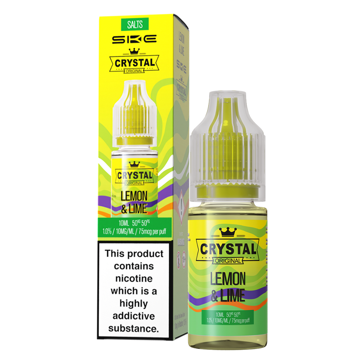 Lemon & Lime Nic Salt by SKE Crystal 10ml | Isle of Vapes