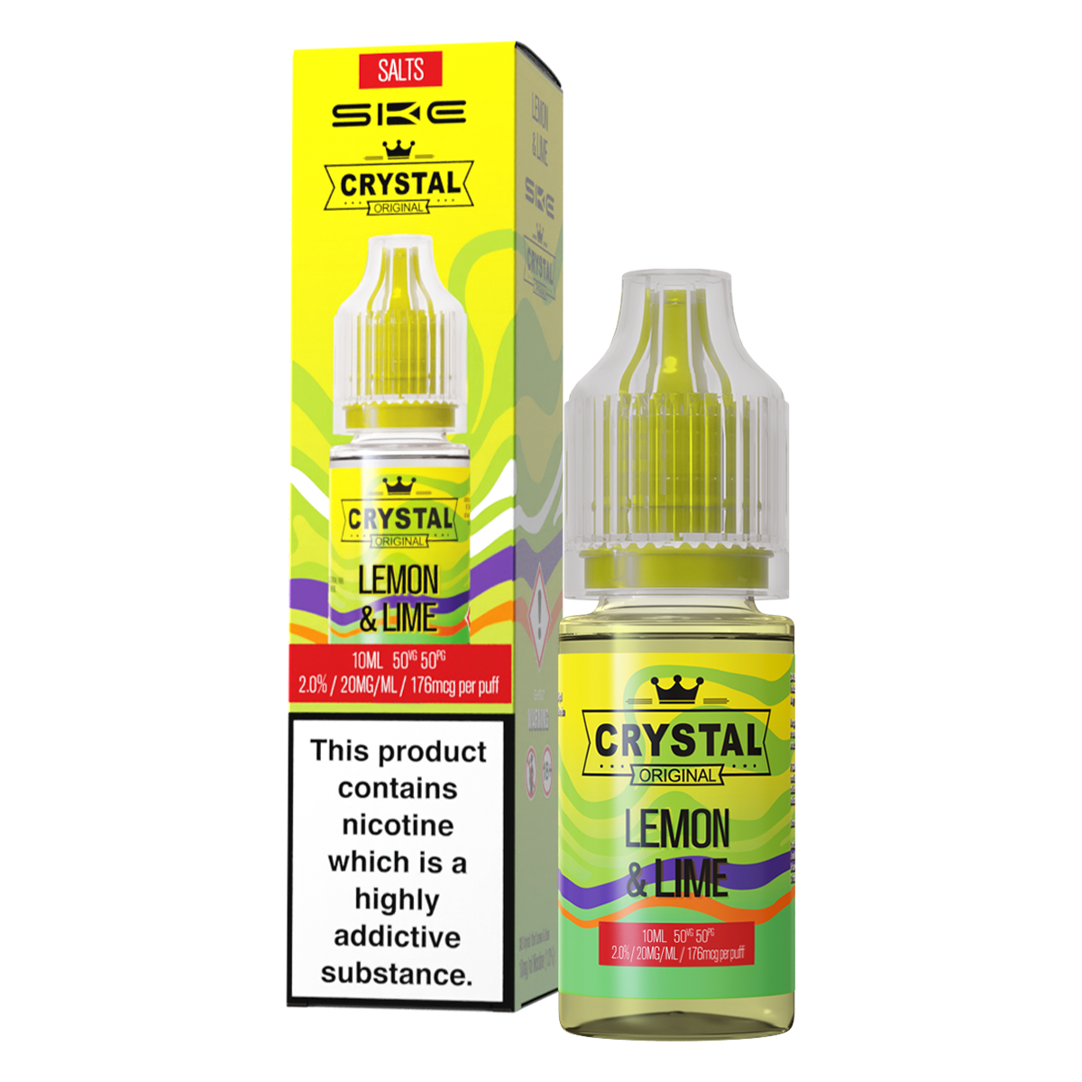 Lemon & Lime Nic Salt by SKE Crystal 10ml | Isle of Vapes