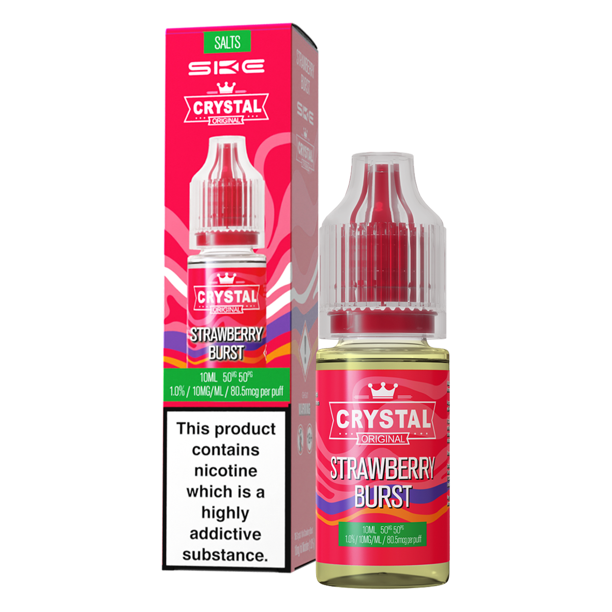 Strawberry Burst Nic Salt by SKE Crystal 10ml | Isle of Vapes