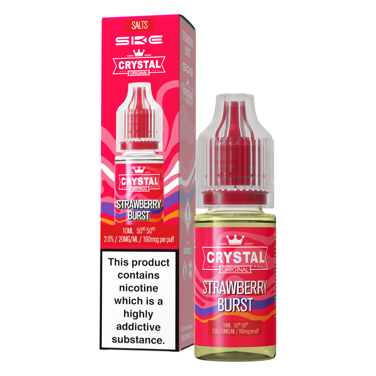 Strawberry Burst Nic Salt by SKE Crystal 10ml | Isle of Vapes