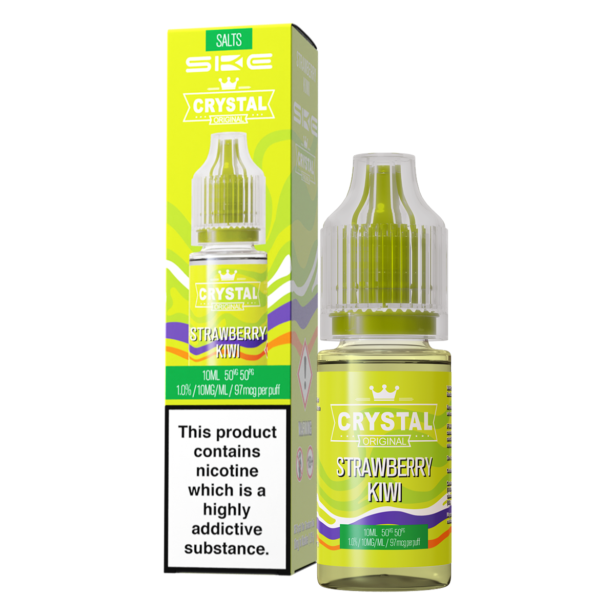 Strawberry Kiwi Nic Salt by SKE Crystal 10ml | Isle of Vapes