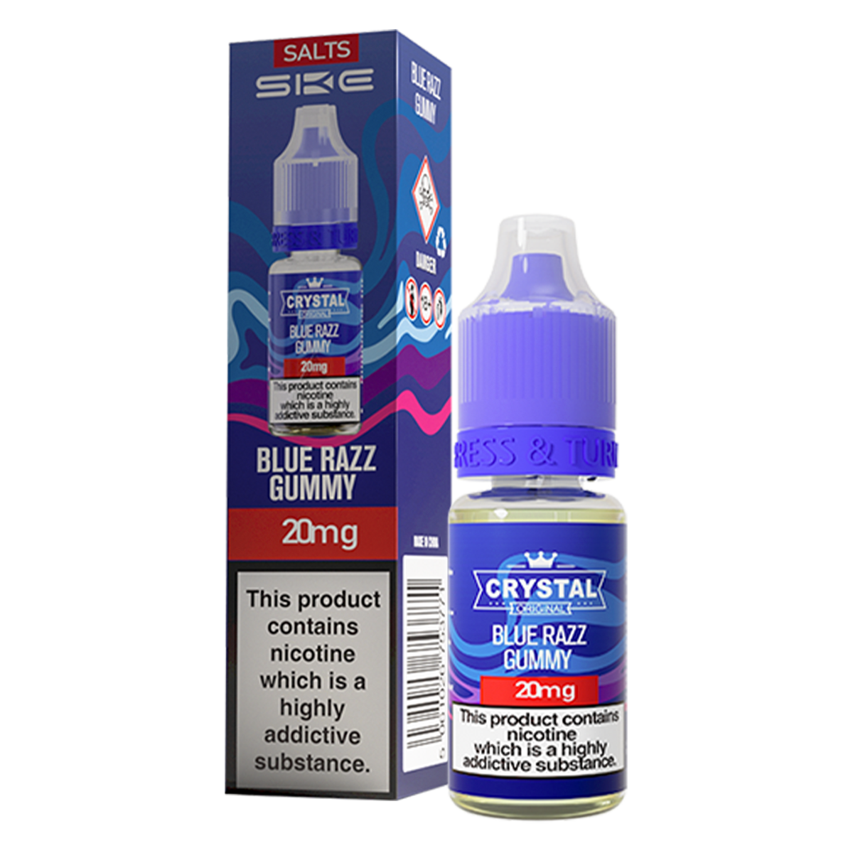 Blue Razz Gummy Nic Salt by SKE Crystal