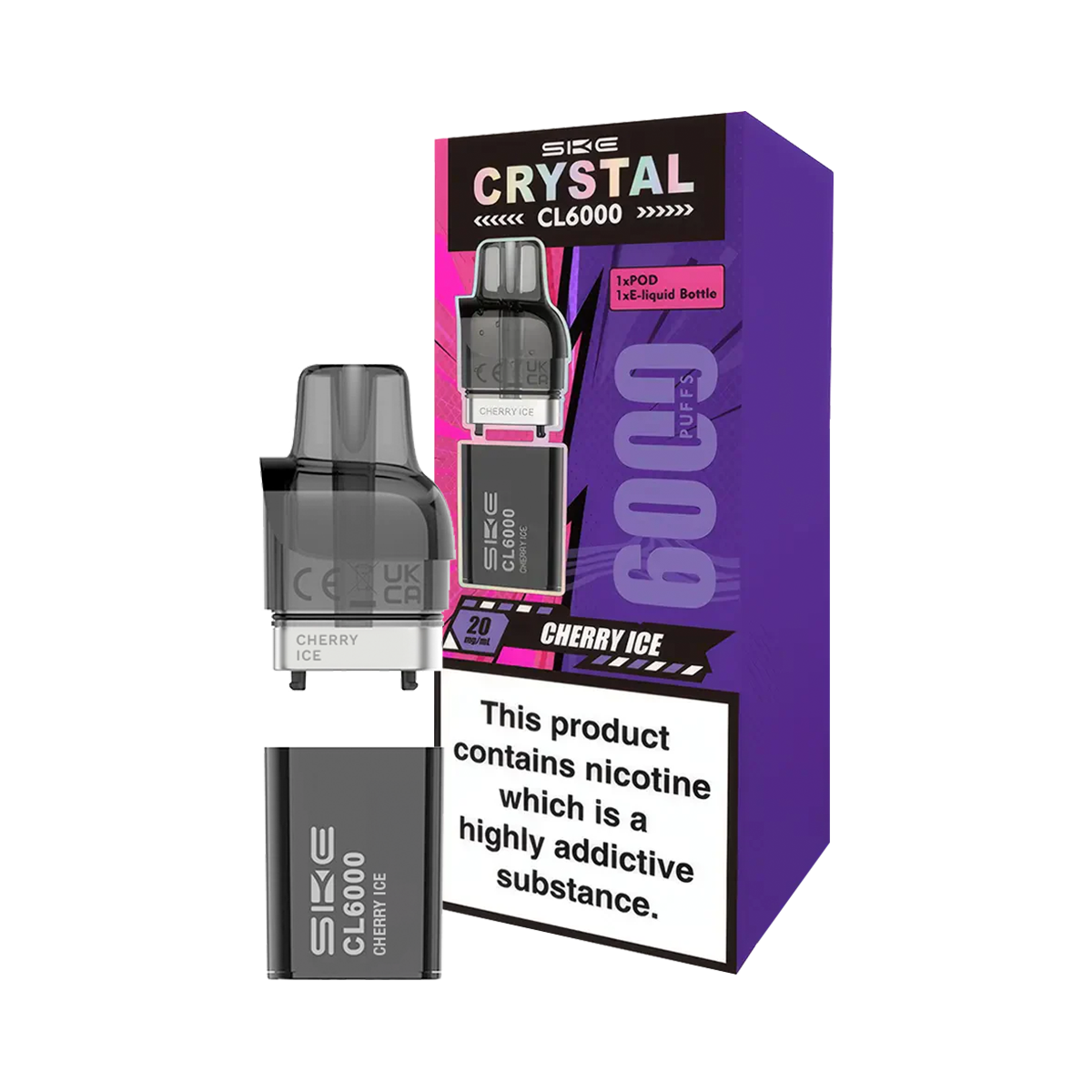 Cherry Ice SKE Crystal CL6000 Pods | Isle of Vapes