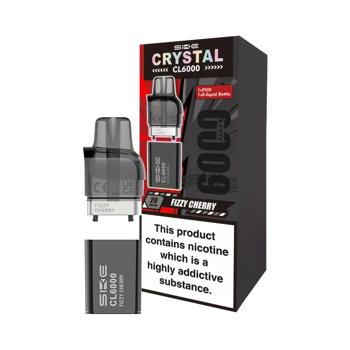 Fizzy Cherry SKE Crystal CL6000 Pods | Isle of Vapes