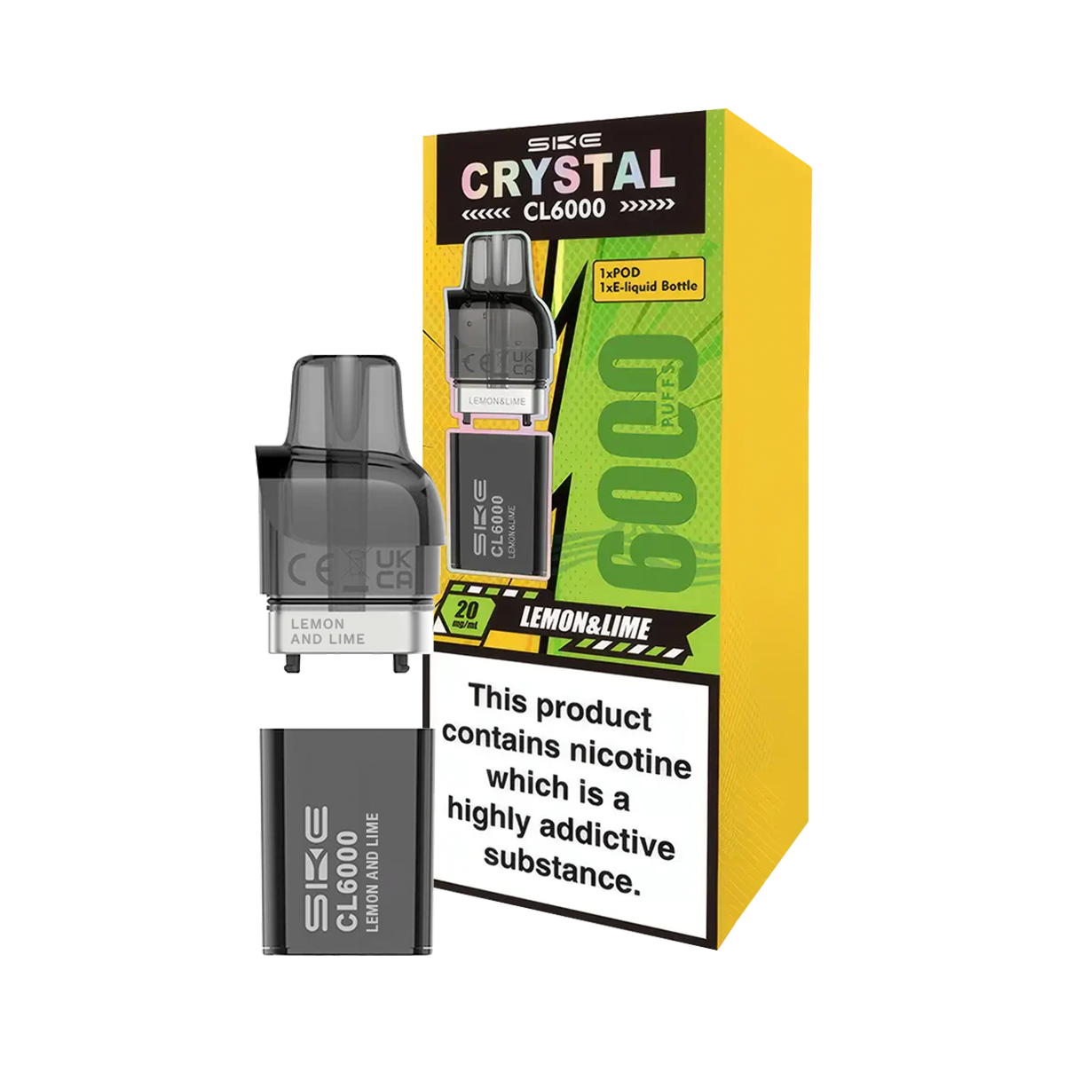 Lemon and Lime SKE Crystal CL6000 Pods | Isle of Vapes