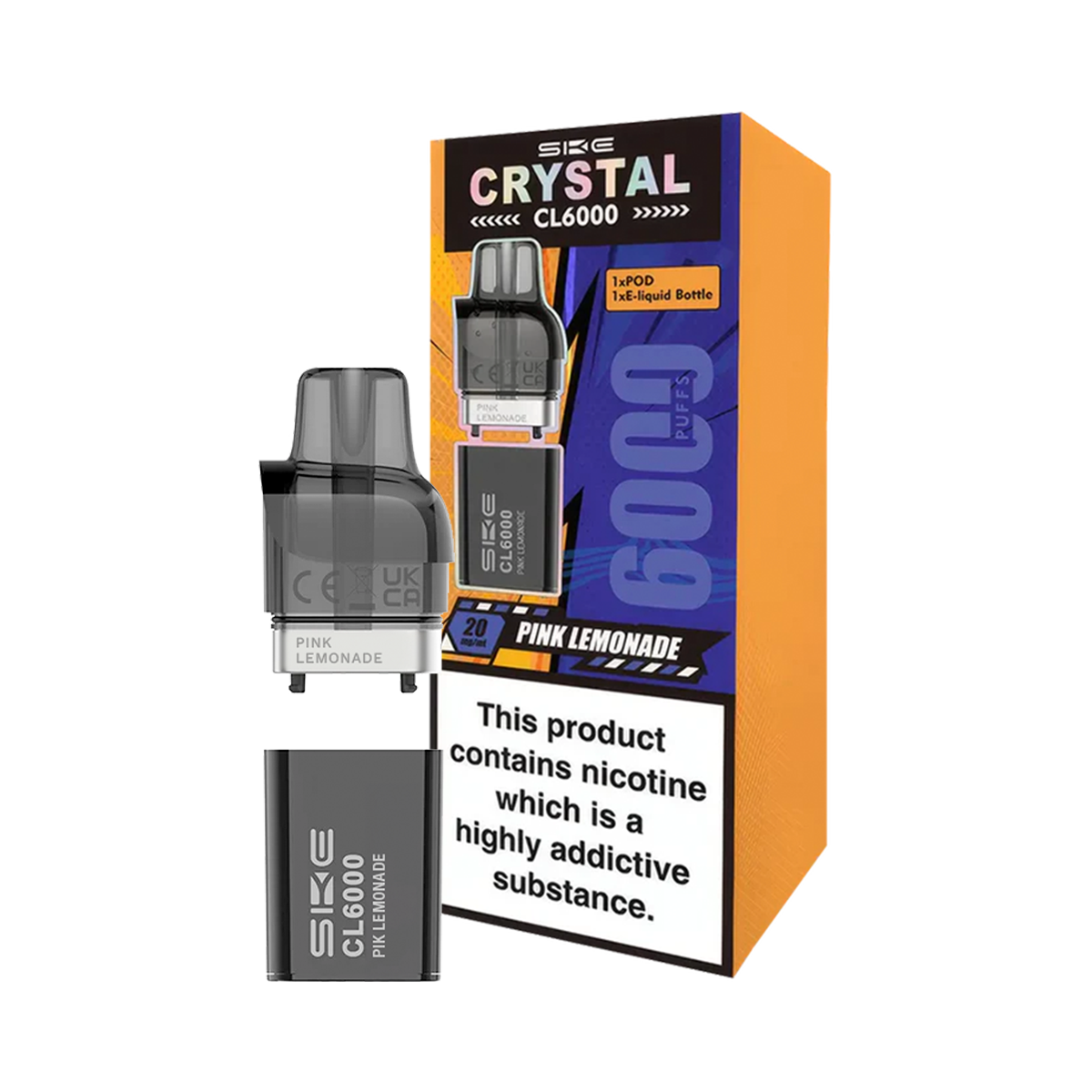 Pink Lemonade SKE Crystal CL6000 Pods | Isle of Vapes