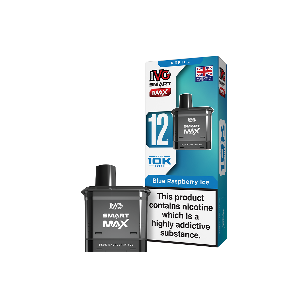 Blue Raspberry Ice IVG Smart Max Refill Pack | Isle of Vapes