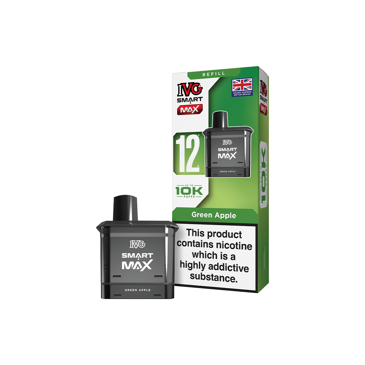 Green Apple IVG Smart Max Refill Pack | Isle of Vapes