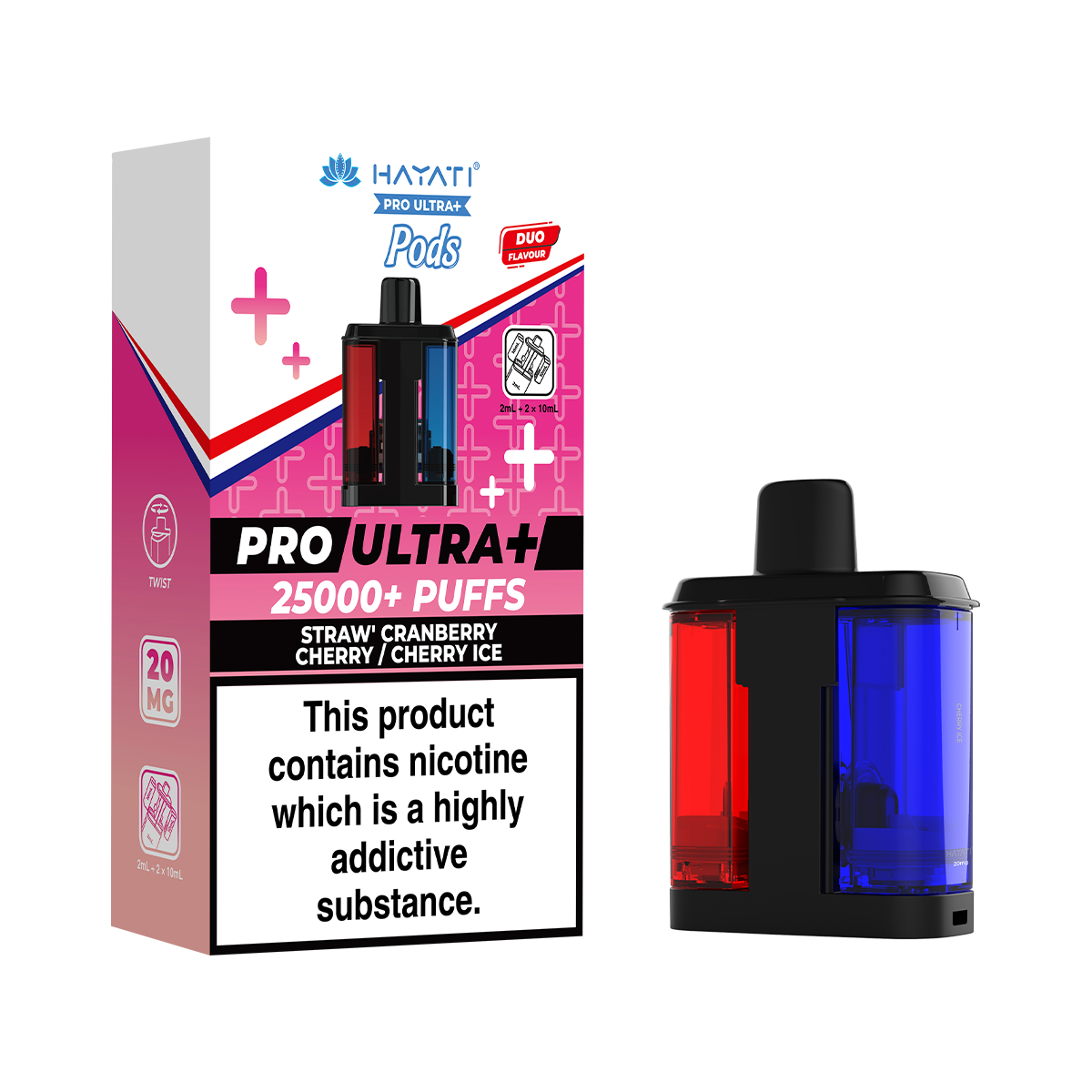 Straw' Cranberry Cherry / Cherry Ice Hayati Pro Ultra Plus Refill Pack | Isle of Vapes