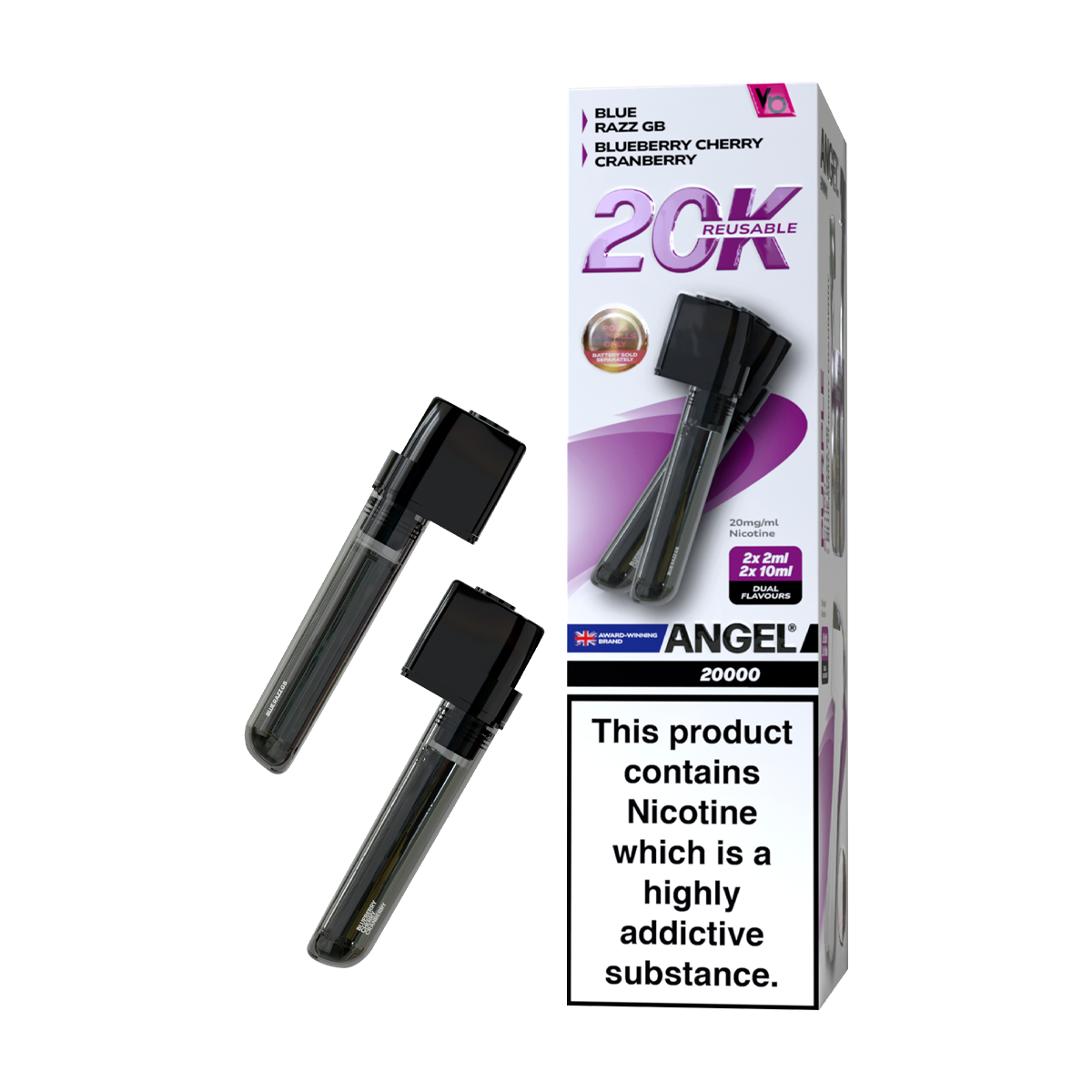 Purple Edition Vapes Bars Angel 20k Refill Pack