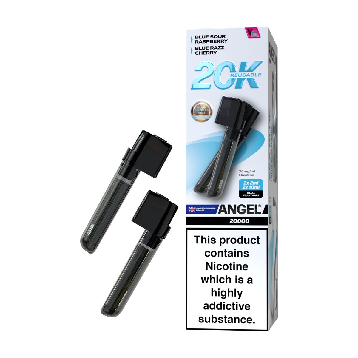 Sky Blue Edition Vapes Bars Angel 20k Refill Pack