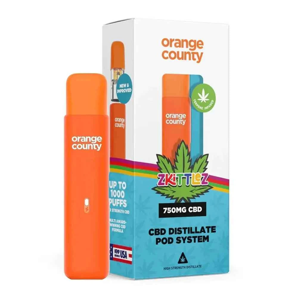Orange County Zkittlez CBD Distillate Pod System 750mg (1ml) - UK